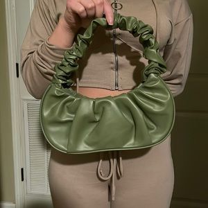 Olive green shrug purse